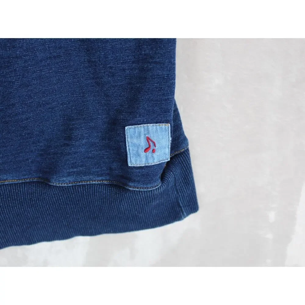 32 Bar Blues Sweatshirt Mens XXL 2XL Blue Pullover Minimalist Preppy Casual